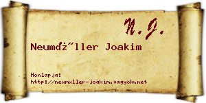 Neumüller Joakim névjegykártya